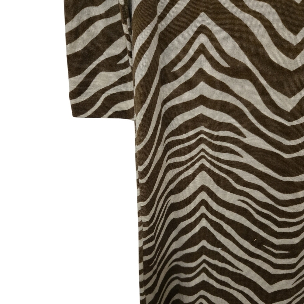 4/$15 Bohemian Brown Zebra Dress Crochet Detail J Crew Vintage Festival szM - Picture 8 of 10
